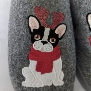 Kooba Shoes Kooba Slippers Boston Terrier Frenchie Embroider Felt Faux Fur Xl 955 Nwt Poshmark